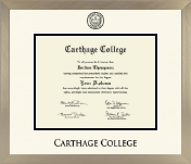 Carthage College diploma frame - Icon in Light Champagne