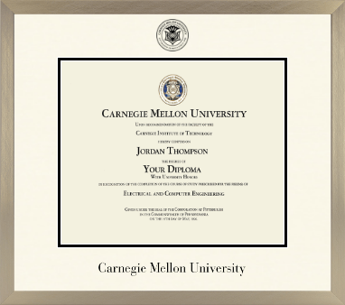 Carnegie Mellon University diploma frame - Icon in Light Champagne