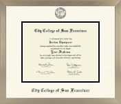 City College of San Francisco diploma frame - Icon in Light Champagne