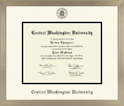 Central Washington University diploma frame - Icon in Light Champagne