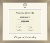 Chapman University diploma frame - Icon in Light Champagne