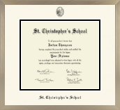 St. Christopher's School in Virginia diploma frame - Icon in Light Champagne