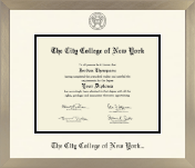 The City College of New York diploma frame - Icon in Light Champagne