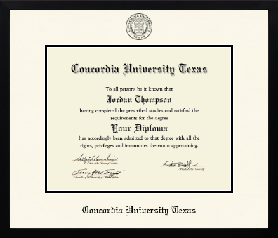 Concordia University Texas diploma frame - Icon in Gotham