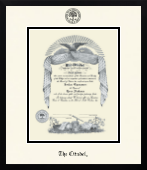 The Citadel The Military College of South Carolina diploma frame - Icon in Gotham