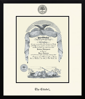 The Citadel The Military College of South Carolina diploma frame - Icon in Gotham