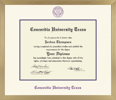 Concordia University Texas diploma frame - Icon in Chardonnay