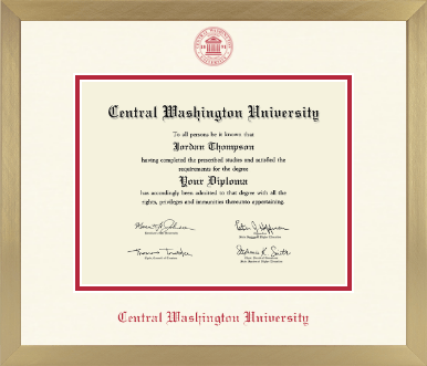 Central Washington University diploma frame - Icon in Chardonnay