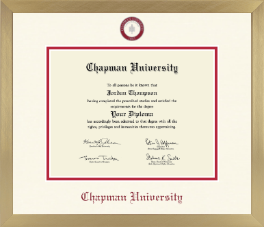 Chapman University diploma frame - Icon in Chardonnay