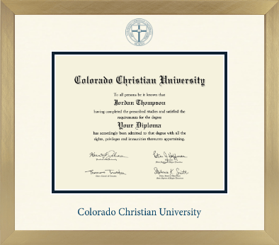 Colorado Christian University diploma frame - Icon in Chardonnay