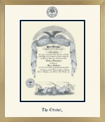 The Citadel The Military College of South Carolina diploma frame - Icon in Chardonnay