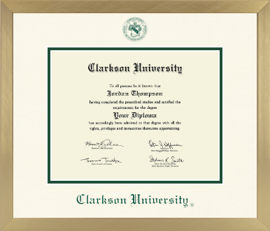 Clarkson University diploma frame - Icon in Chardonnay