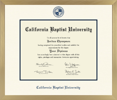California Baptist University diploma frame - Icon in Chardonnay
