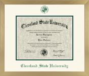 Cleveland State University diploma frame - Icon in Chardonnay
