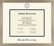 Adelphi University diploma frame - Icon in Light Champagne