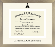 Alabama A&M University diploma frame - Icon in Light Champagne