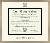 Anna Maria College diploma frame - Icon in Light Champagne