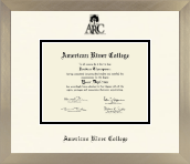 American River College diploma frame - Icon in Light Champagne