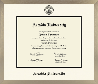 Arcadia University diploma frame - Icon in Light Champagne