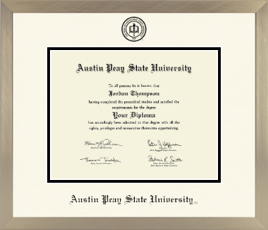 Austin Peay State University diploma frame - Icon in Light Champagne