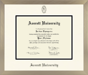 Averett University diploma frame - Icon in Light Champagne