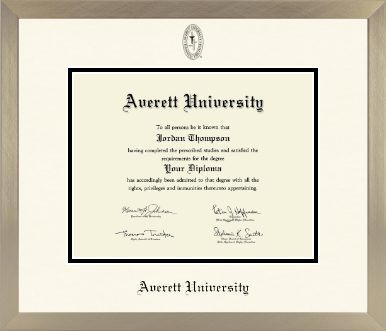 Averett University diploma frame - Icon in Light Champagne