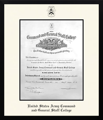 United States Army Command and General Staff College diploma frame - Icon in Gotham