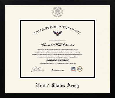 United States Army diploma frame - Icon in Gotham