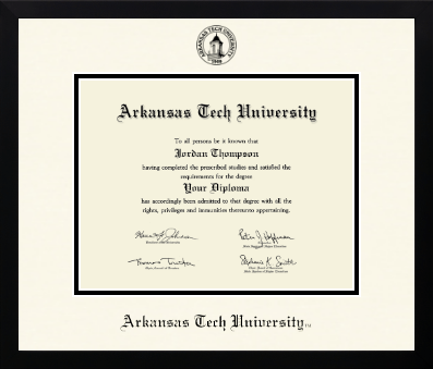 Arkansas Tech University diploma frame - Icon in Gotham