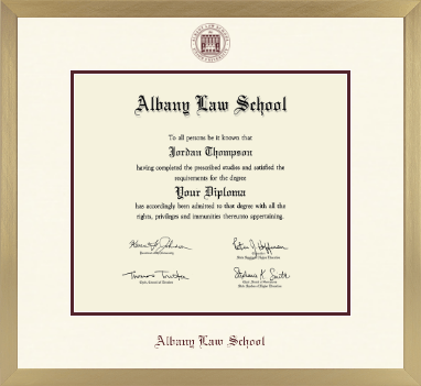 Albany Law School diploma frame - Icon in Chardonnay