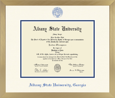 Albany State University in Georgia diploma frame - Icon in Chardonnay