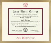 Anna Maria College diploma frame - Icon in Chardonnay