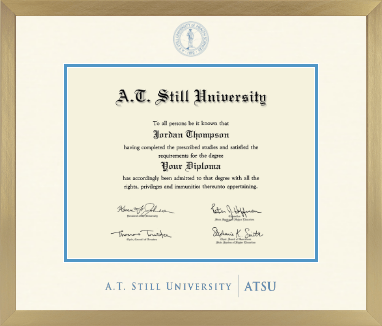 A.T. Still University diploma frame - Icon in Chardonnay