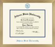 Athens State University diploma frame - Icon in Chardonnay