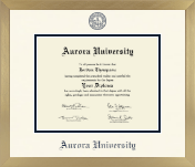 Aurora University diploma frame - Icon in Chardonnay