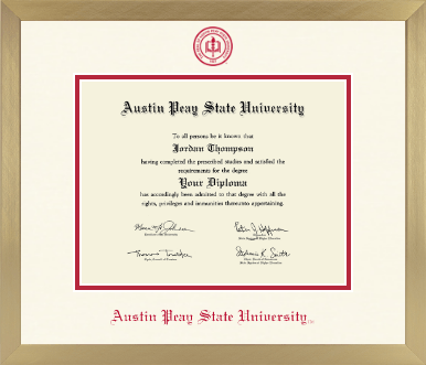 Austin Peay State University diploma frame - Icon in Chardonnay