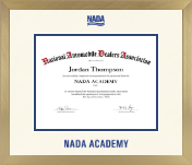 National Automobile Dealers Association diploma frame - Icon in Chardonnay