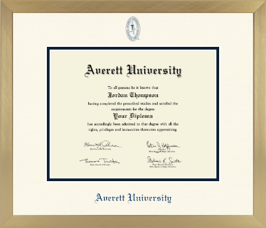 Averett University diploma frame - Icon in Chardonnay