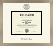 Bates College diploma frame - Icon in Light Champagne
