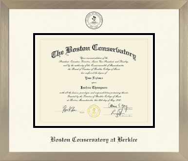 Boston Conservatory at Berklee diploma frame - Icon in Light Champagne