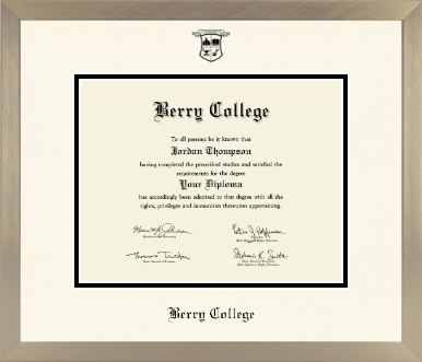 Berry College diploma frame - Icon in Light Champagne