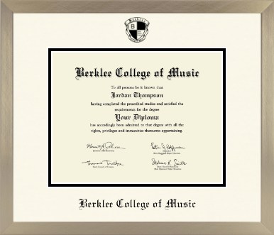 Berklee College of Music diploma frame - Icon in Light Champagne