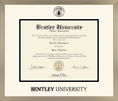 Bentley University diploma frame - Icon in Light Champagne