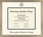 Birmingham-Southern College diploma frame - Icon in Light Champagne