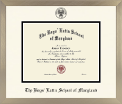 The Boys' Latin School of Maryland diploma frame - Icon in Light Champagne