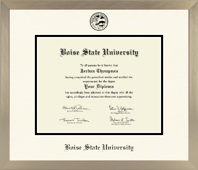 Boise State University diploma frame - Icon in Light Champagne