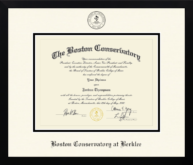 Boston Conservatory at Berklee diploma frame - Icon in Gotham