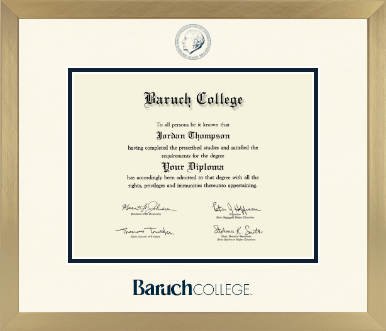Baruch College diploma frame - Icon in Chardonnay