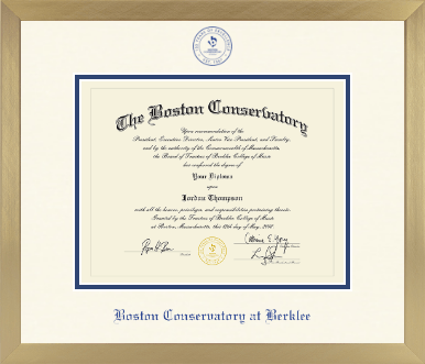 Boston Conservatory at Berklee diploma frame - Icon in Chardonnay