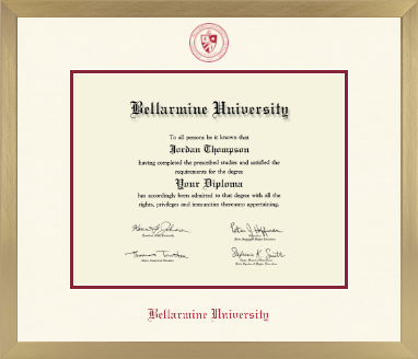 Bellarmine University diploma frame - Icon in Chardonnay